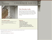 Tablet Screenshot of cherokeelofts.com